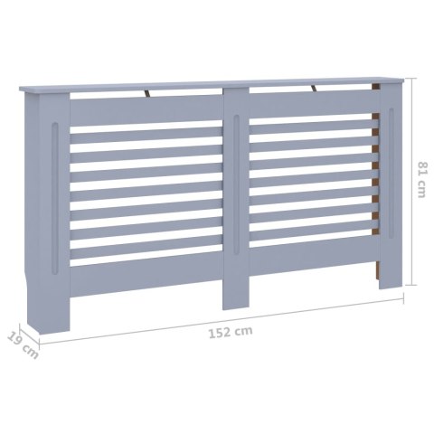  Osłona na kaloryfer, antracytowa, 152x19x81 cm, MDF Lumarko!