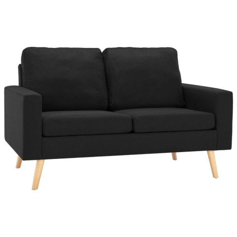  2-osobowa sofa, czarna, tapicerowana tkaniną Lumarko!