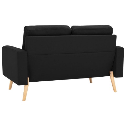  2-osobowa sofa, czarna, tapicerowana tkaniną Lumarko!