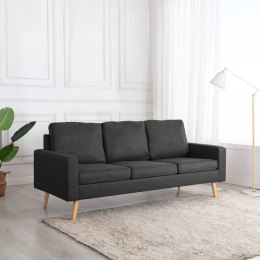  3-osobowa sofa, ciemnoszara, tapicerowana tkaniną Lumarko!