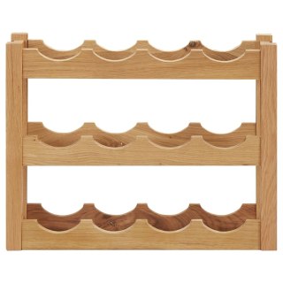  Stojak na 12 butelek wina, 47x21x36 cm, lite drewno dębowe Lumarko!