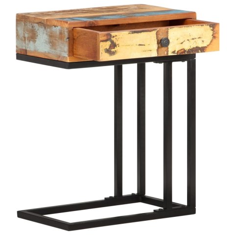  Stolik boczny w kształcie U, 45x30x61 cm, lite drewno z odzysku Lumarko!