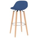  Krzesła barowe, 2 szt., niebieskie, tapicerowane tkaniną Lumarko!