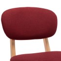  Krzesła barowe, 2 szt., winna czerwień, tapicerowane tkaniną Lumarko!
