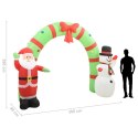  Nadmuchiwana brama świąteczna, Mikołaj i bałwan, z LED, 280 cm Lumarko!