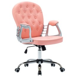  Obrotowe krzesło biurowe, różowe, sztuczna skóra Lumarko!