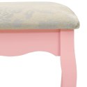  Toaletka ze stołkiem, różowa, 100x40x146 cm, drewno paulowni Lumarko!