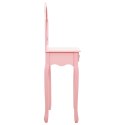  Toaletka ze stołkiem, różowa, 65x36x128cm, drewno paulowni, MDF Lumarko!