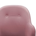  Fotel bujany, różowy, tapicerowany aksamitem Lumarko!