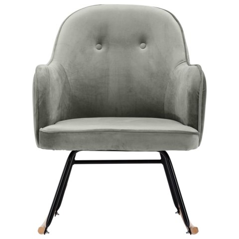  Fotel bujany, szary, tapicerowany aksamitem Lumarko!