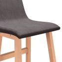  Krzesła barowe, 2 szt., taupe, tapicerowane tkaniną Lumarko!