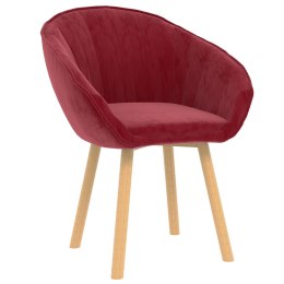  Krzesło stołowe, winna czerwień, obite aksamitem Lumarko!
