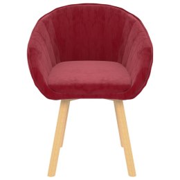  Krzesło stołowe, winna czerwień, obite aksamitem Lumarko!