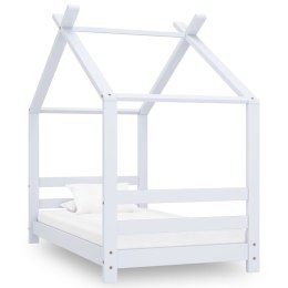  Rama łóżka dziecięcego, biała, lite drewno sosnowe, 70x140 cm Lumarko!