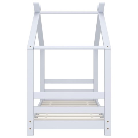  Rama łóżka dziecięcego, biała, lite drewno sosnowe, 70x140 cm Lumarko!