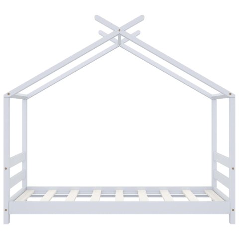  Rama łóżka dziecięcego, biała, lite drewno sosnowe, 70x140 cm Lumarko!