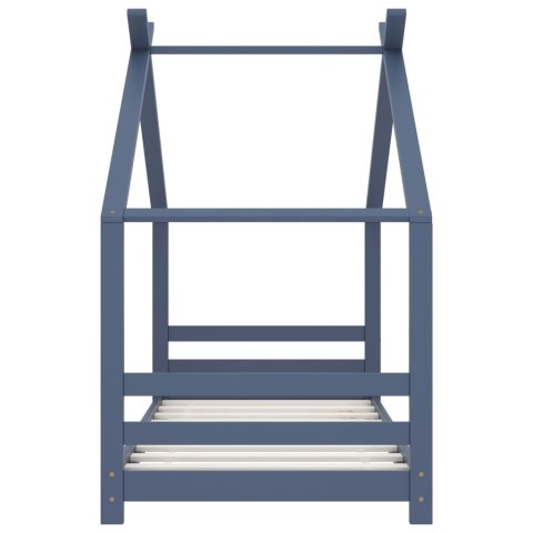  Rama łóżka dziecięcego, szara, lite drewno sosnowe, 80x160 cm Lumarko!