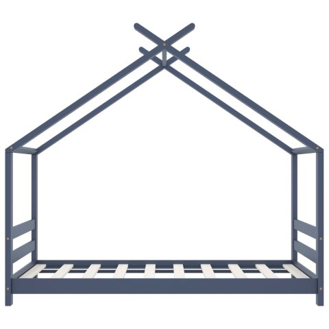  Rama łóżka dziecięcego, szara, lite drewno sosnowe, 80x160 cm Lumarko!