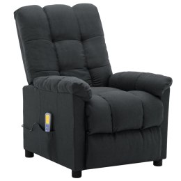 Lumarko Rozkładany fotel masujący, ciemnoszary, tapicerowany tkaniną