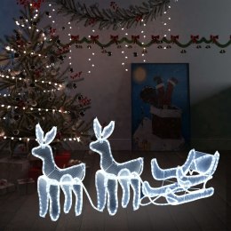  2 świąteczne renifery z saniami z lampek, z siateczką, 320 LED Lumarko!