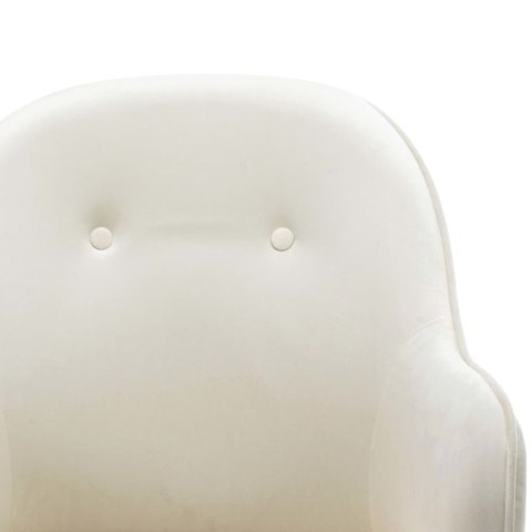  Fotel bujany, kremowy, tapicerowany aksamitem Lumarko!