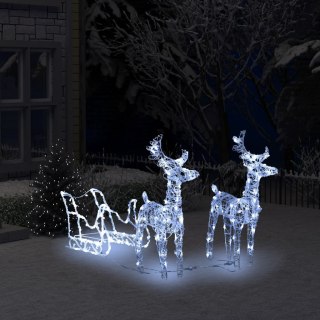  Świąteczna dekoracja renifery z saniami, 240 diod LED, 130 cm Lumarko!
