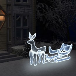  Świąteczny renifer z saniami z lampek, z siateczką, 216 LED Lumarko!