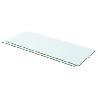  Półki, 2 szt., panel z przezroczystego szkła, 60 x 20 cm Lumarko!