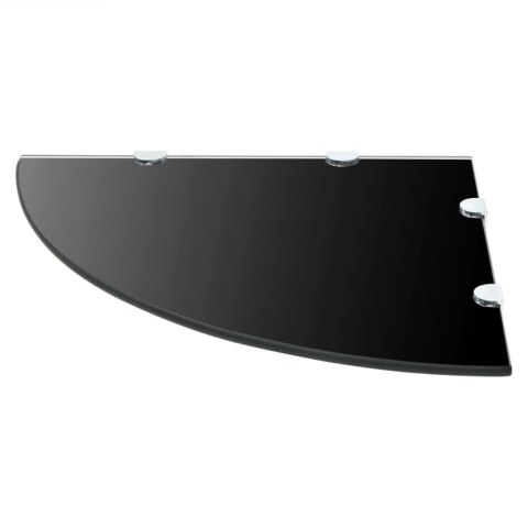  Półki narożne, 2 szt., chromowane wsporniki, szkło, 45x45 cm Lumarko!