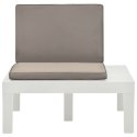  Krzesła ogrodowe z poduszkami, 2 szt., plastik, białe Lumarko!