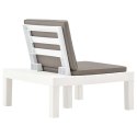  Krzesła ogrodowe z poduszkami, 4 szt., plastik, białe Lumarko!