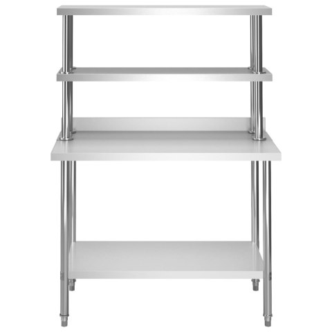  Kuchenny stół roboczy z półką, 120x60x150 cm, stal nierdzewna Lumarko!
