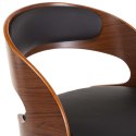  Krzesła obrotowe, 2 szt., czarne, gięte drewno i sztuczna skóra Lumarko!