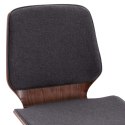  Krzesła stołowe, 4 szt., szare, tapicerowane tkaniną Lumarko!