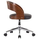  Obrotowe krzesło biurowe, czarne, gięte drewno i sztuczna skóra Lumarko!