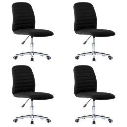  Krzesła stołowe, 4 szt., czarne, tapicerowane tkaniną Lumarko!