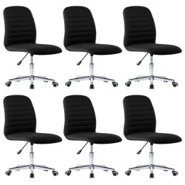  Krzesła stołowe, 6 szt., czarne, tapicerowane tkaniną Lumarko!