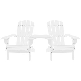  Krzesło ogrodowe Adirondack, lite drewno jodłowe, białe Lumarko!