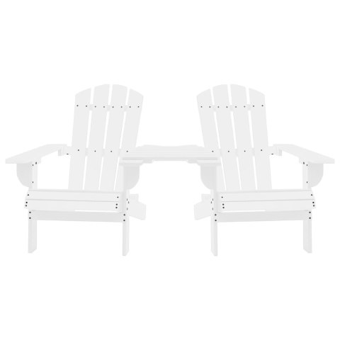  Krzesło ogrodowe Adirondack, lite drewno jodłowe, białe Lumarko!