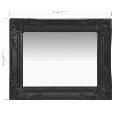  Lustro ścienne w stylu barokowym, 50x40 cm, czarne Lumarko!