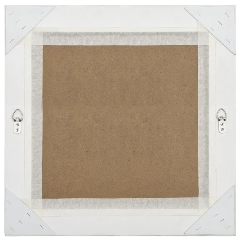  Lustro ścienne w stylu barokowym, 50x50 cm, srebrne Lumarko!