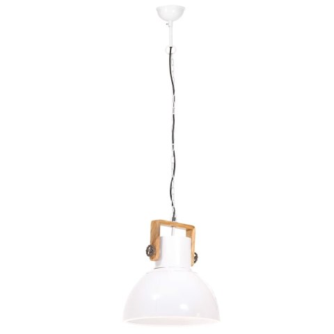  Industrialna lampa wisząca, 25 W, biała, okrągła, 40 cm, E27 Lumarko!