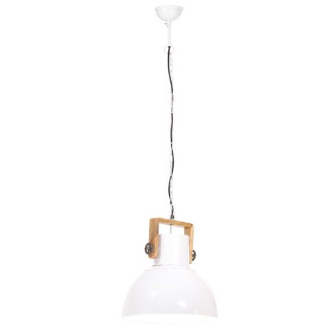  Industrialna lampa wisząca, 25 W, biała, okrągła, 40 cm, E27 Lumarko!