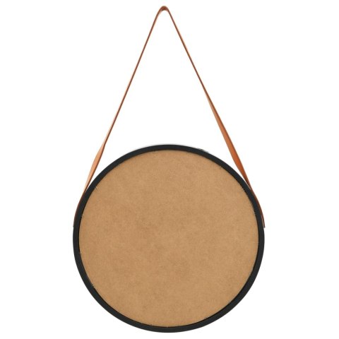  Lustro ścienne na pasku, 50 cm, czarne Lumarko!