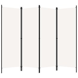  Parawan 4-panelowy, biały, 200 x 180 cm