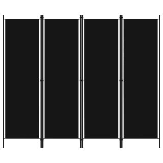  Parawan 4-panelowy, czarny, 200 x 180 cm Lumarko!