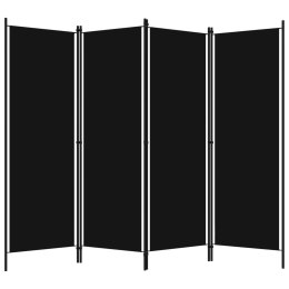  Parawan 4-panelowy, czarny, 200 x 180 cm Lumarko!