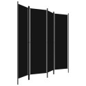  Parawan 4-panelowy, czarny, 200 x 180 cm Lumarko!