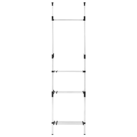  Teleskopowy system z półką i drążkami do garderoby, aluminiowy Lumarko!