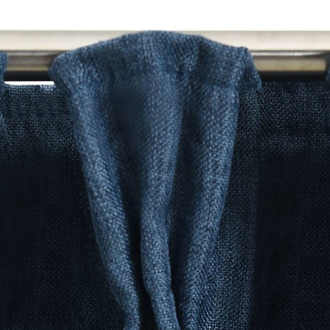  Zasłony stylizowane na lniane, 2 szt., niebieskie, 140x225 cm Lumarko!